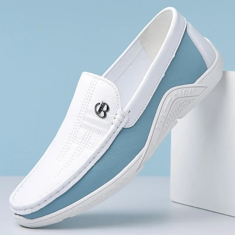 Mens Leather Shoes 2025 Casual Slip on Formal Dress Loafers Breathable Soft Flats for Male Non Slip  Office Work Shoes  sneakers