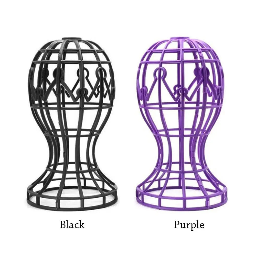 Lantern Shape Plastic Wig Stand Hat Cap Holder Foldable Multi-Purpose Wig Head Stand Storage Rack wig accessories