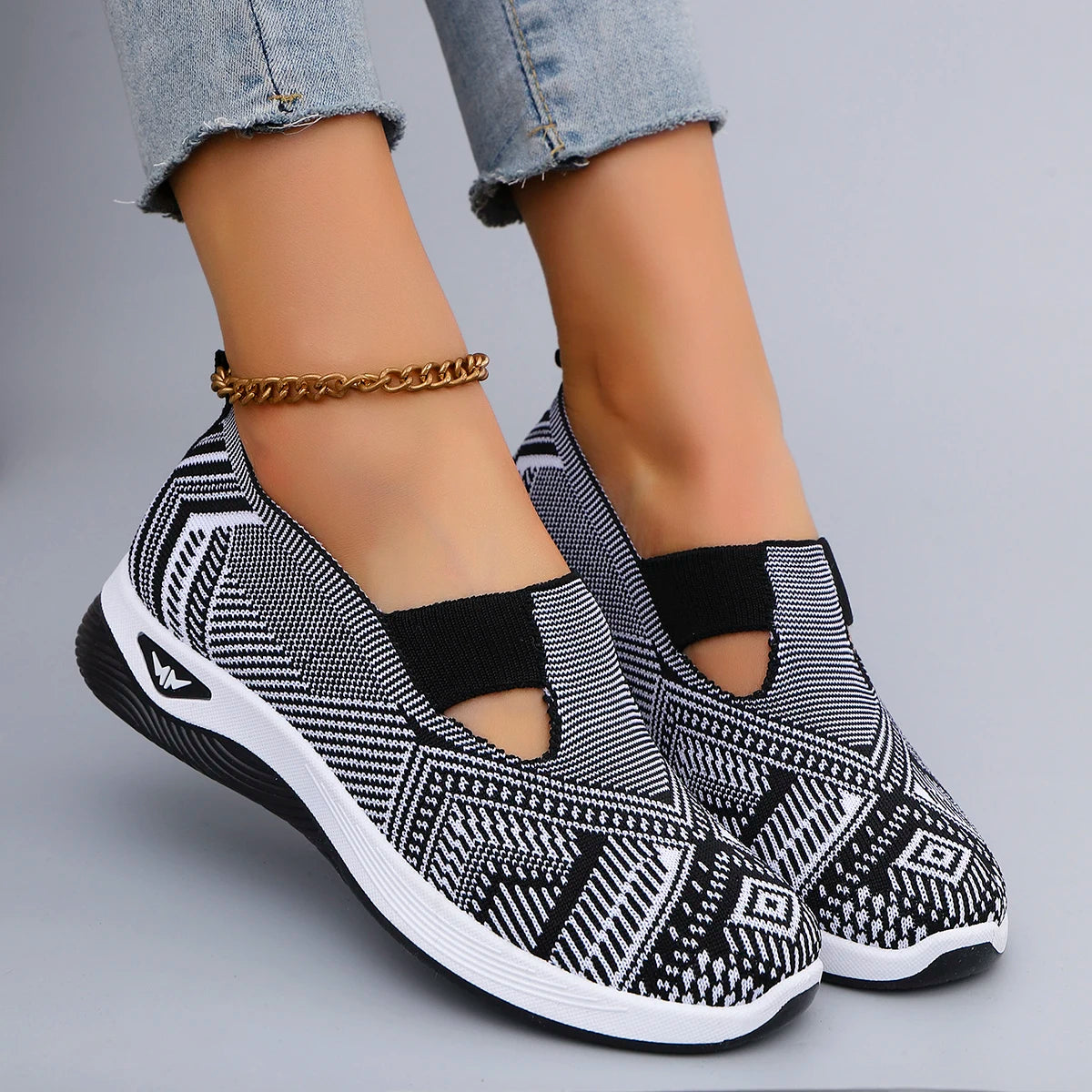 Zapatillas planas de malla transpirables de verano para mujer, zapatillas deportivas informales, liquidación envío gratis