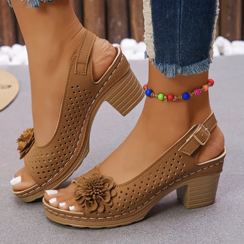 Sandalias retro sin cordones para mujer: elegantes, cómodas y atemporales