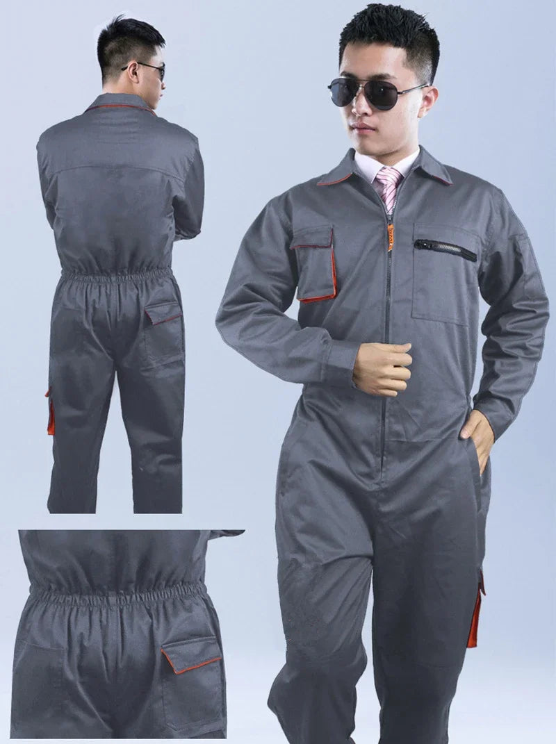 Work clothes for men and women, welding clothes, automotive repair workshop technicians, plus size clothing