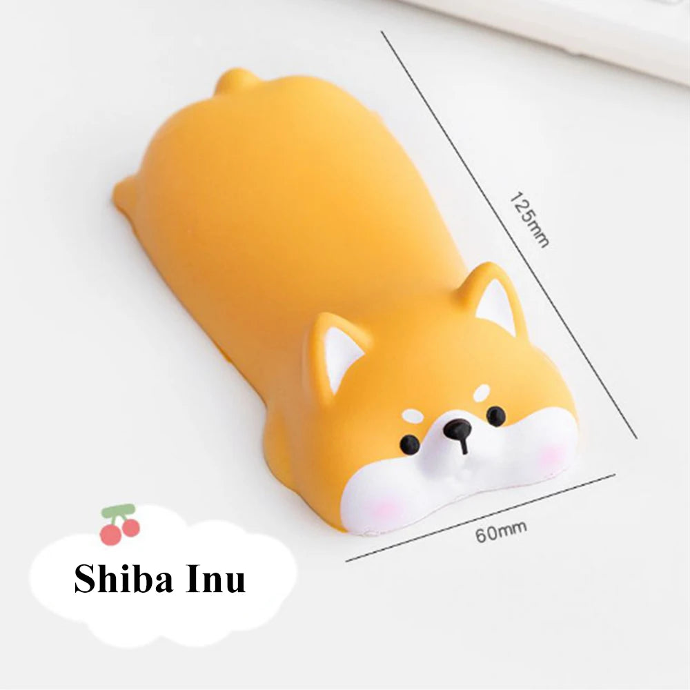 Wrist Rest Support for Mouse Keyboard Computer Elbow Pad Arm Rest for Desk Ergonomic Kawaii Cartoon Office Supplies White-collar