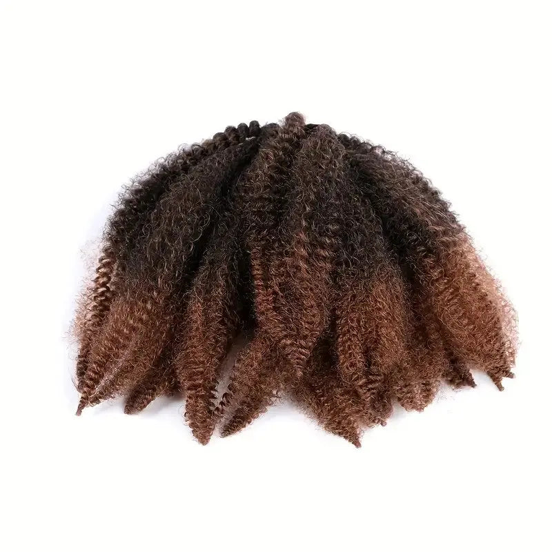 8inch Marley Braiding Hair for Twists Short Afro Kinky Twist Crochet Braids Ombre Synthetic Fiber Hair Extensions for Women
