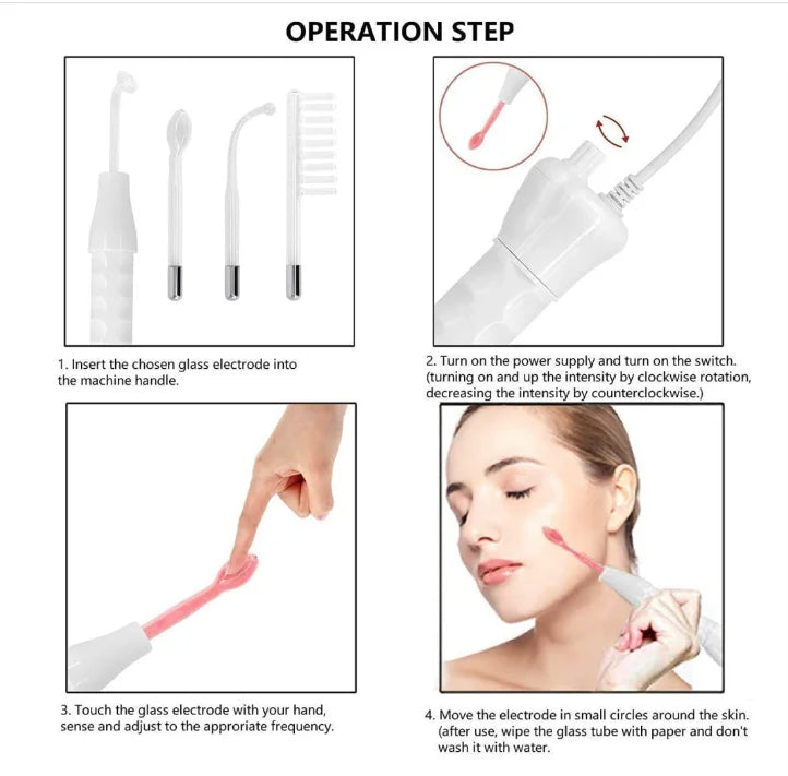 Handheld Portable 4 In1 Facial Wand Machine Skin Tightening Wand