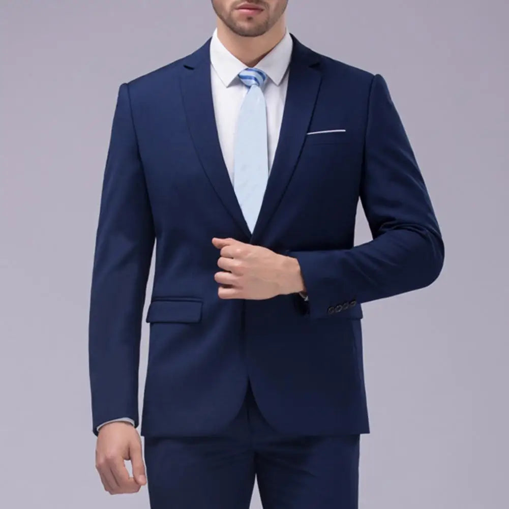 Wedding Suit For Men Set Elegant Blazers Formal 2 Pieces Full Jackets Pants Classic Business Coats
