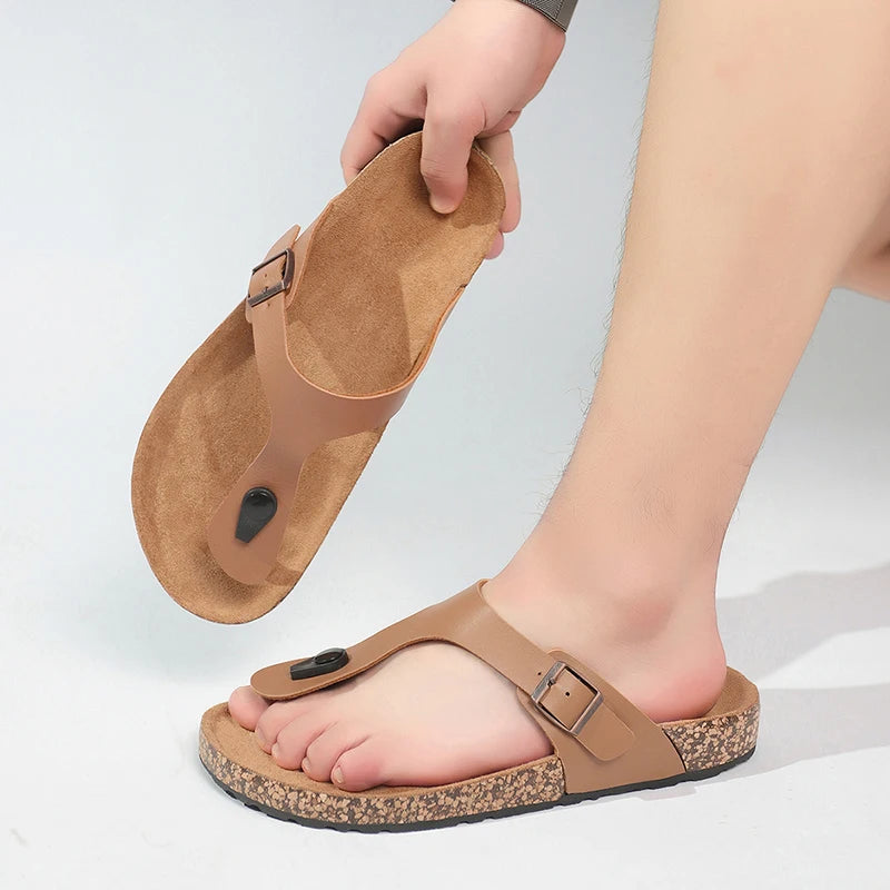 Slippers for Men New Summer Casual Outer Wear Non-Slip Anti-Odor Thick-Soled Sandals Shoes Flip-Flops