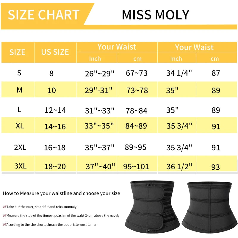 Women Waist Trimmer Tripple Belts Body Shaper Trainer Shapewear Girdle Tummy Control Slimming Fat Burning Postpartum Sheath Belt