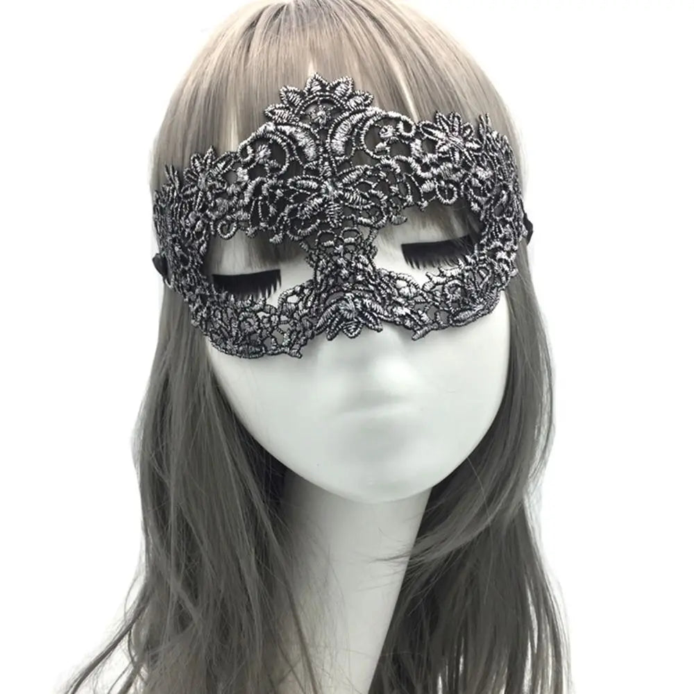 Show Queen Bronzing Costume Eye Mask Halloween Supply Cosplay Prom Props Dance Masks Venice Mask Lace Masquerade Party Supplies