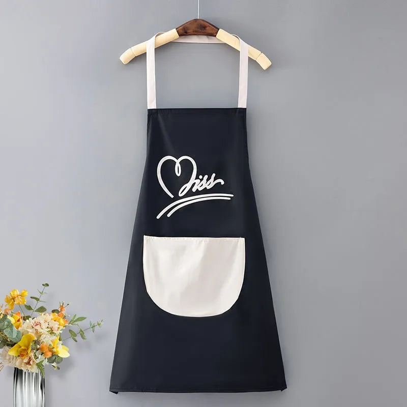 Cute Kitchen Aprons for Woman Men Chef Work Apron for Grill Restaurant Bar Shop Cafes Beauty Nails Studios Uniform