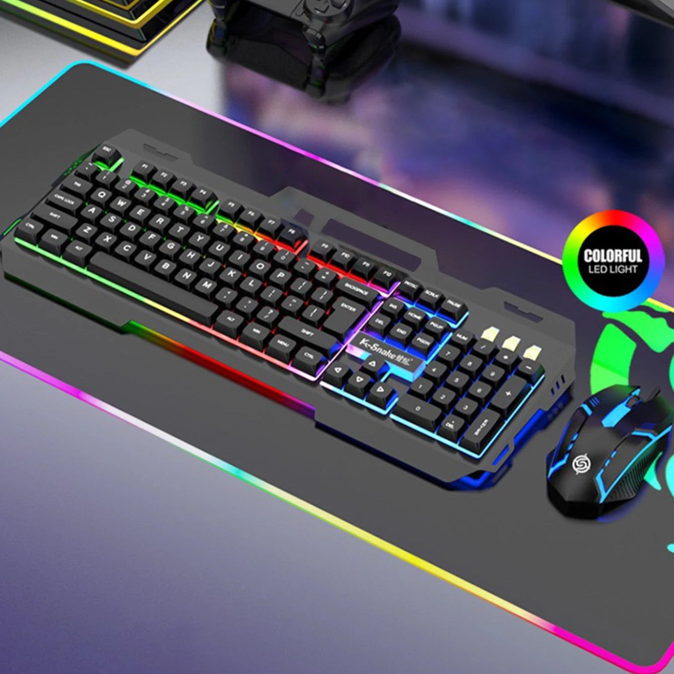 Glow Keyboard & Mouse Set