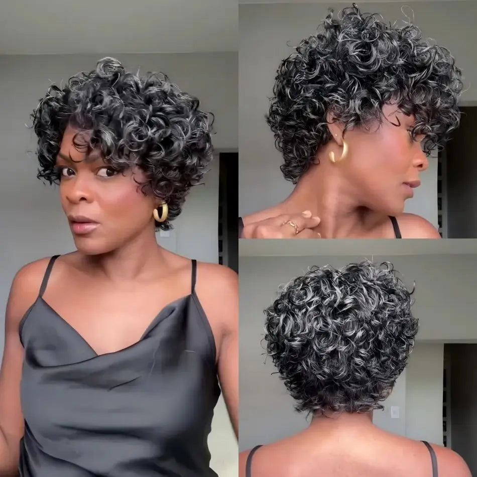 Salt & Pepper Curly Bob