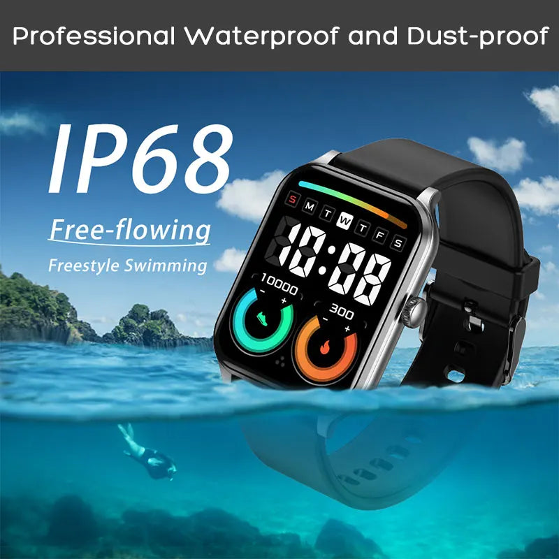 Smartwatch para mujer, rastreador de actividad física, podómetro, monitor de sueño, compatible con teléfonos Android e iOS, oro rosa.