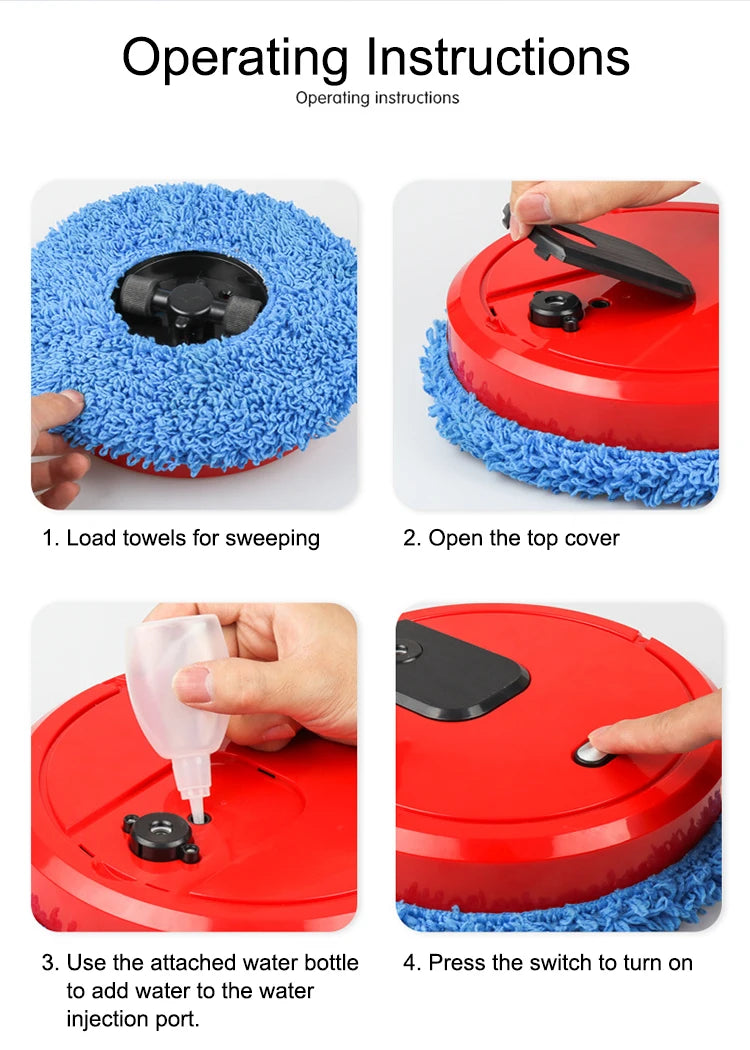 2024 Smart Sweeping and Mop Robot Vacuum Cleaner Dry and Wet Mopping Rechargeable Robot Home Appliance with Humidifying Spray
