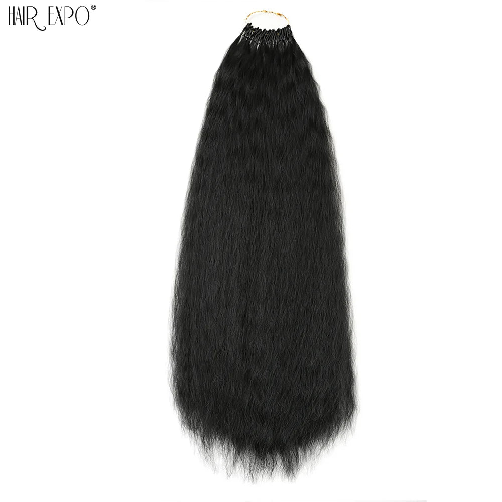 22Inch Synthetic Yaki Straight Crochet Hair Afro Kinky Straight Fake Hair Extensions Ombre Braiding Hair Bundles Hair Expo City