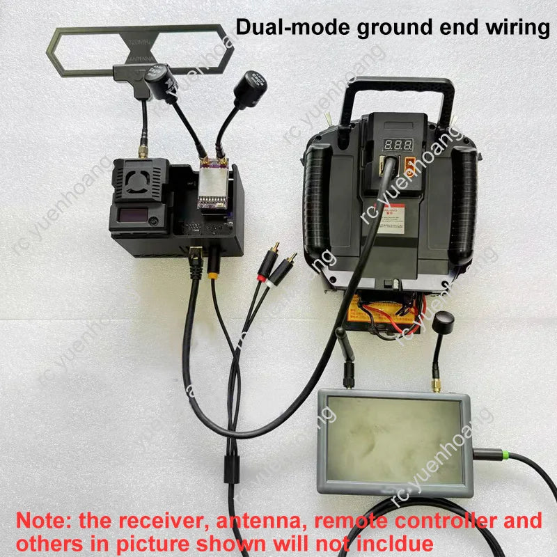 Optical Fiber Outlet Box with Sky End 2KM D0.3mm Light Fiber Optic Optional Ground End Module Wireless Control for RC FPV Drone