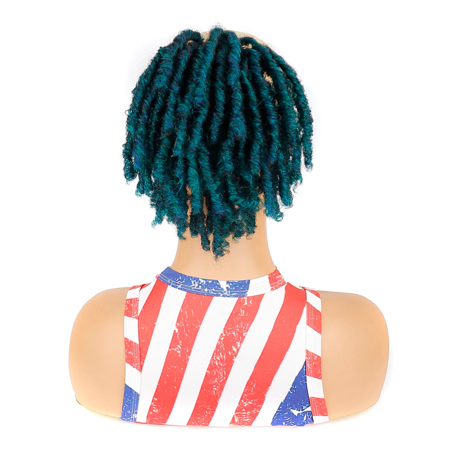 Perruque courte synthétique afro bouclée avec cordon de serrage, queue de cheval, dreadlocks, crochet, tressée, extension de cheveux à clipser pour femmes noires