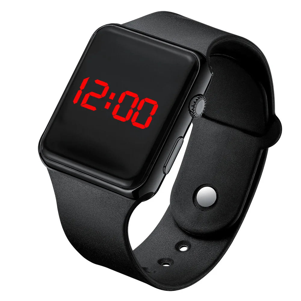 Reloj digital simple para hombres y mujeres, reloj electrónico LED deportivo de moda, correa de silicona negra, reloj casual para hombre, Reloj Hombre
