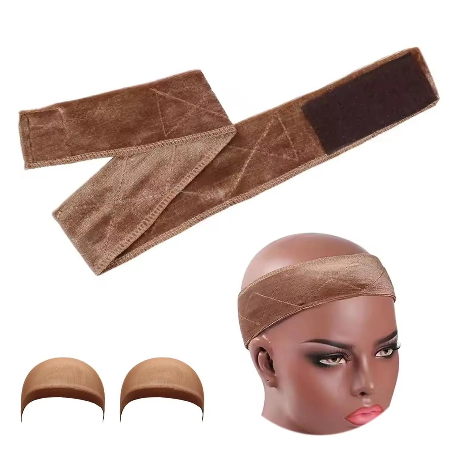 Wig Grip Bands and Dome Mesh Wig Caps for Keeping Wigs in Place Stocking Wig Caps for Women Christmas&Winter Gifts