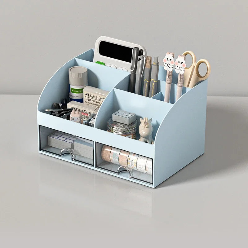 Office Desktop Storage Box Organizer Transparent Small Drawer Storage Cabinet Student Desk Stationery Sundries Organizer Boxes