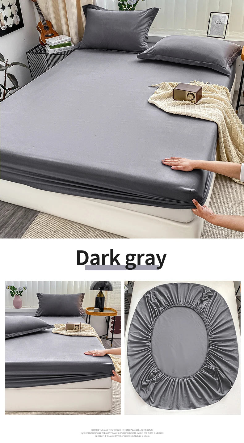 Double Bed Sheets Couple Elastic Fitted Sheet  Microfiber  Ultra-Soft Hotel Luxury Mattresses cover Queen single king Size