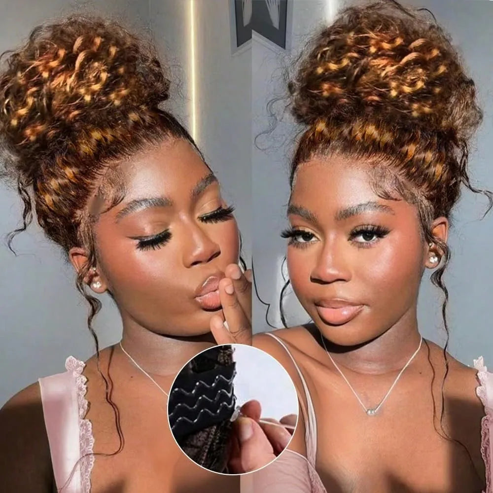 Drawstring 360 Deep Wave Ombre Wig