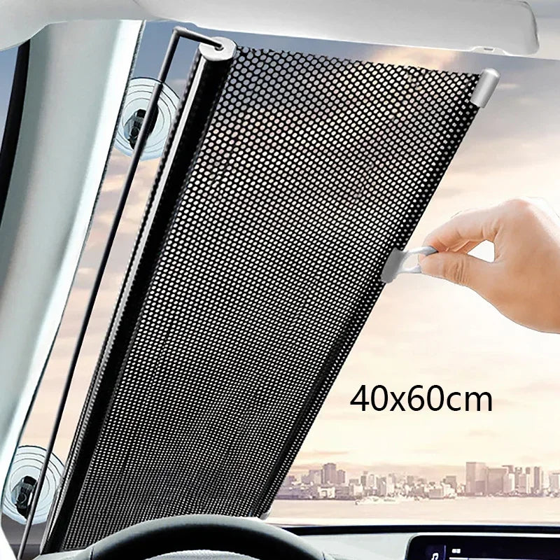 Parasol retráctil para parabrisas de coche, versátil, portátil, totalmente funcional, cortinas parasol para ventana delantera de coches, accesorios para automóvil
