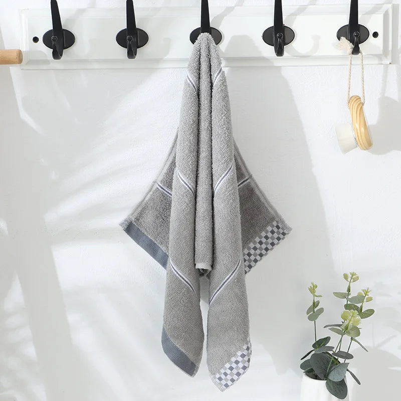 High Quality 100% Cotton Face Hand Towels for Adults Home Life Plaid Hand Towel Face Care Bathroom Sport Cotton Towel 34x74cm
