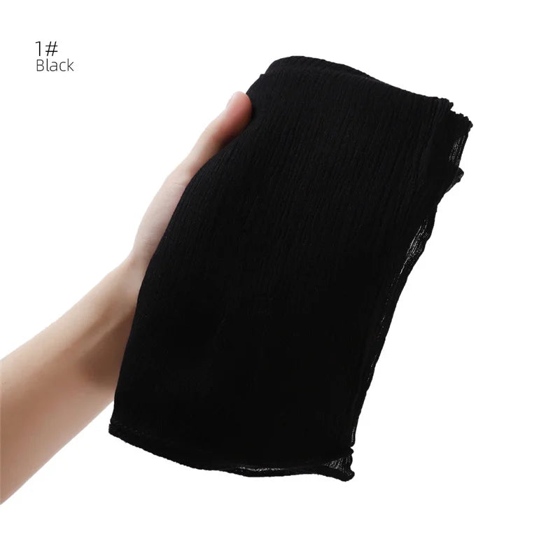 Pañuelo Hiyab de Algodón y Rayón de Color Liso para Mujer, Pañuelo Grande Musulmán, Chales, Diadema Musulmana para Mujer, Turbante Islámico, Pañuelo Bandana