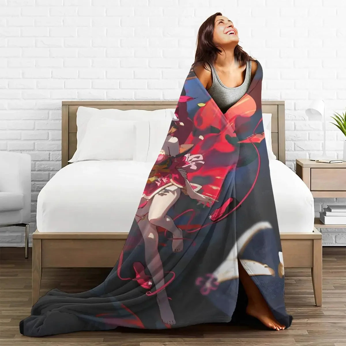 Anime Baby Blankets Sofa Cover Fleece Winter Cute Cartoon Portable Soft Throw Blanket for Bed Bedroom Bedspread