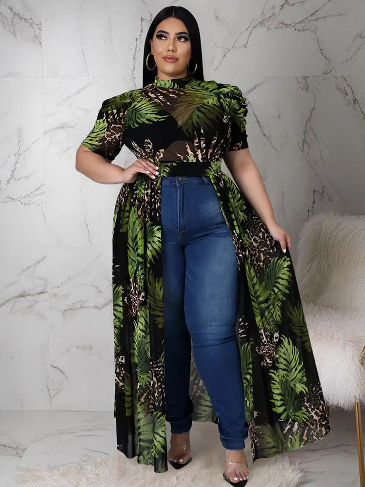 Blouses for Women Fashion Summer Lady Elegant Chiffon Blouse Plus Size Dress Tops 4xl 5xl Wholesale Bulk Dropshipping