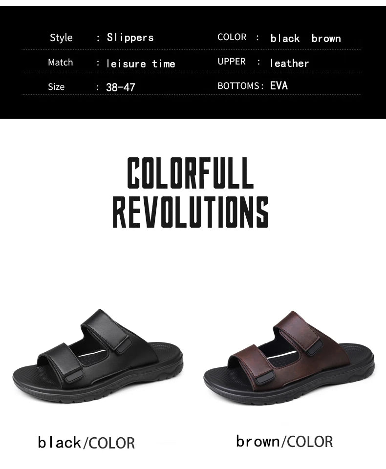 Men's Slippers Autumn New Leisure Beach Holiday Outdoor Male Retro Comfortable Slipper for Men Casual Rubber Designer Shoes