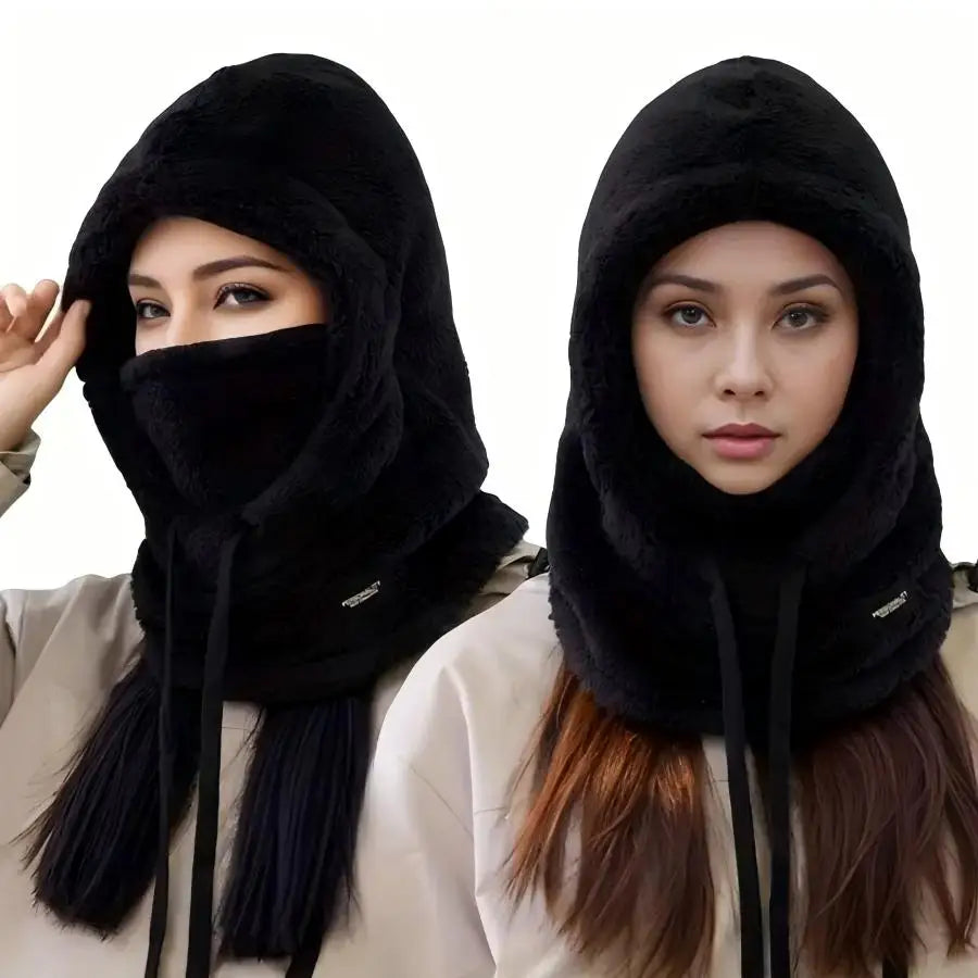 Pasamontañas Térmico de Invierno Cortavientos para Esquí, Capucha de Moto, Cubrecara de Forro Polar Ajustable, Calentador de Cuello para Ciclismo, Máscara Facial Completa