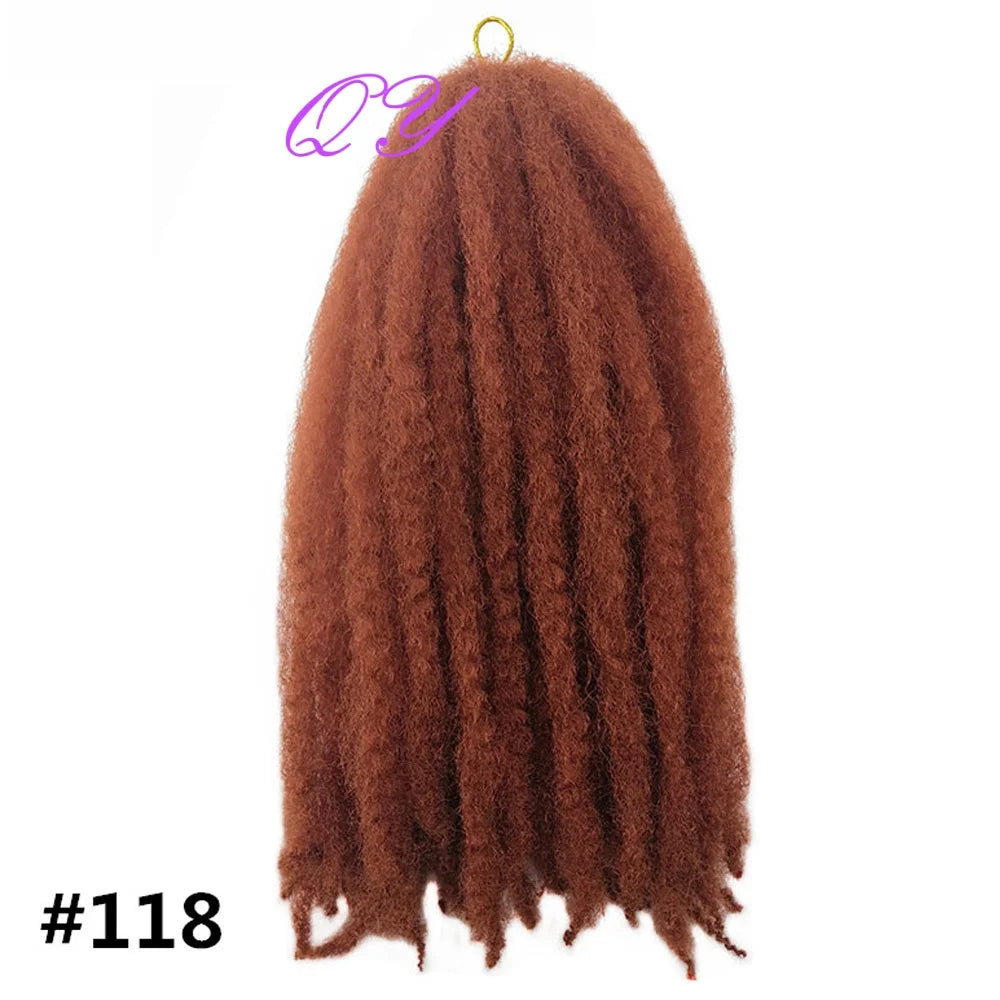 2 pcs Marley Twists Hair Braiding hair synthetic afro kinky Crochet  Braiding Hair Extensions for women