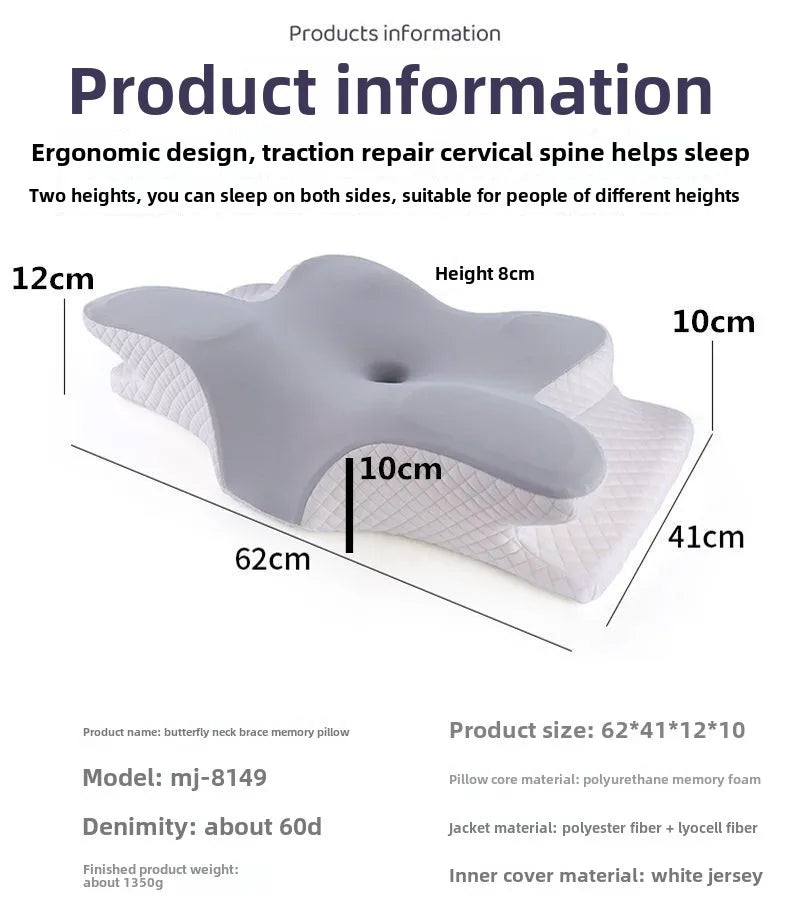 Cervical Pillow Protects Cervical Slow Resilience Memory Cotton Correction Humpback Rich Bag Special Non Collapse Pillow Core