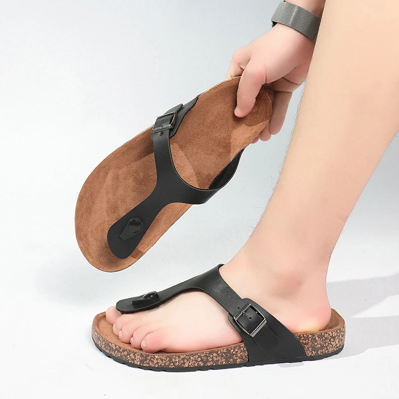 Slippers for Men New Summer Casual Outer Wear Non-Slip Anti-Odor Thick-Soled Sandals Shoes Flip-Flops