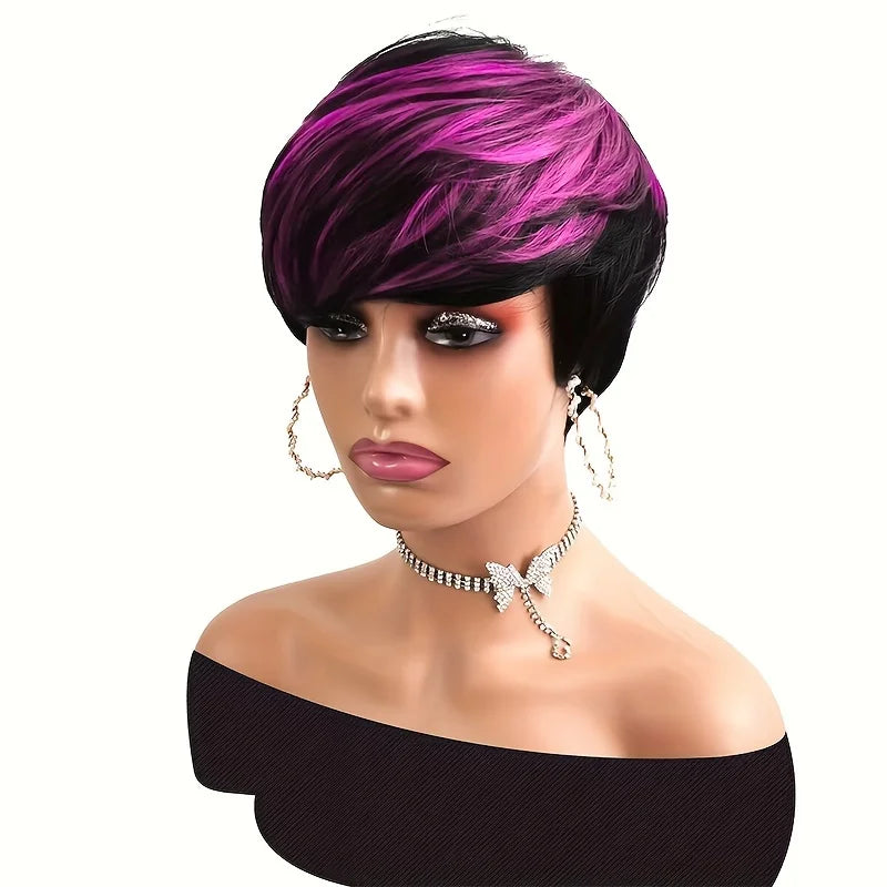 Purple Pixie Cut Wig