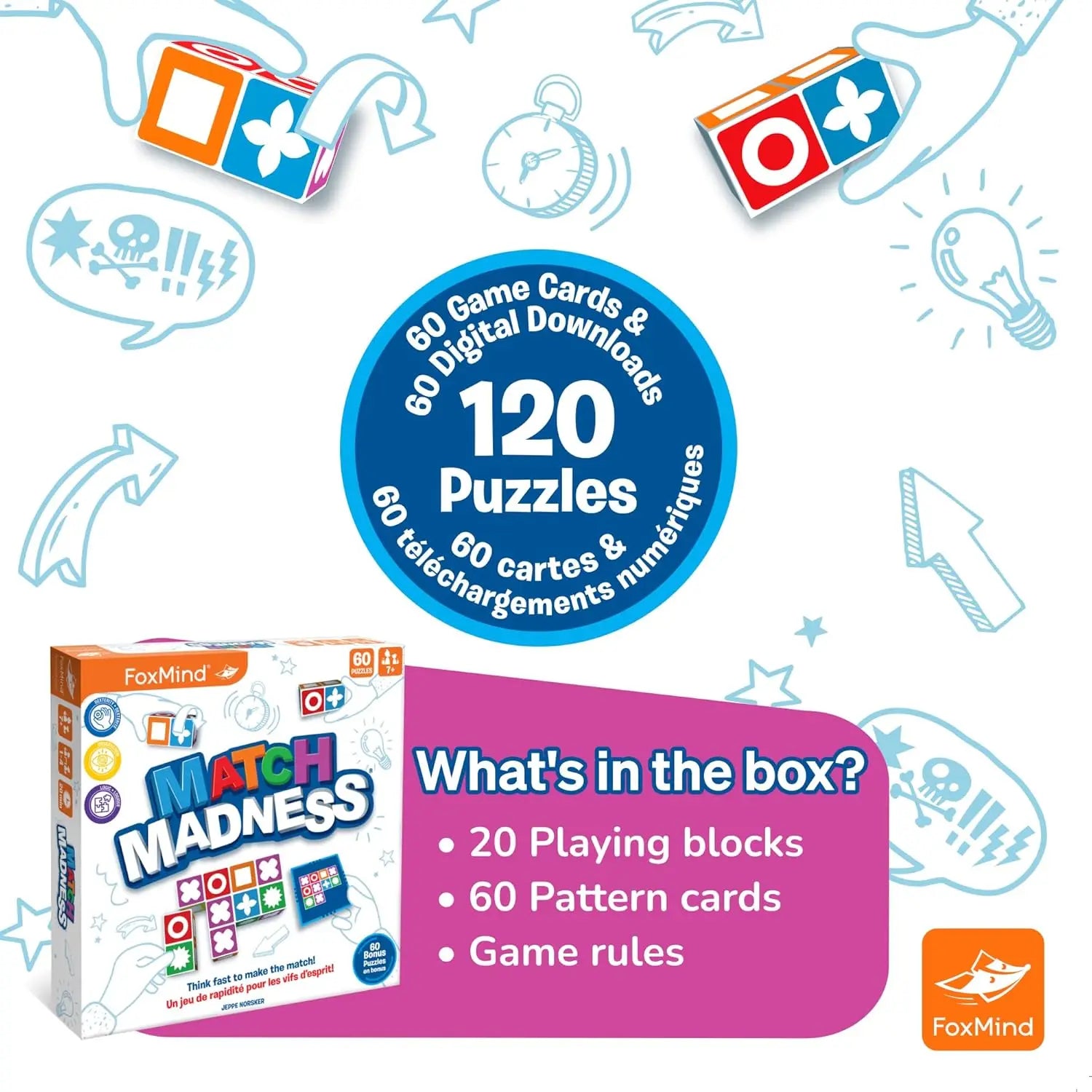3.0 Board Game, Family Board Games for Children & Adults, Block Puzzle Games for Ages 4+
