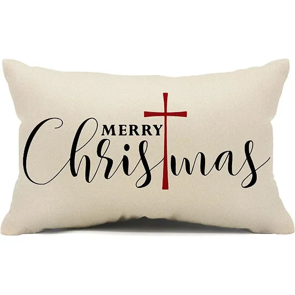 Christmas Linen Pillowcase – Cozy, Festive & Double-Sided Design