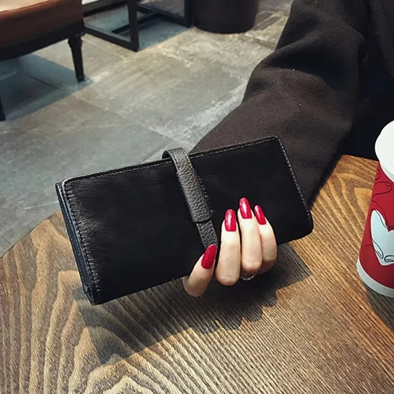 Luxury Designer Wallets For Women High Quality Genuine Leather Leopard Black Clutch Purse 2025 Trend Fashion Long Card Holder