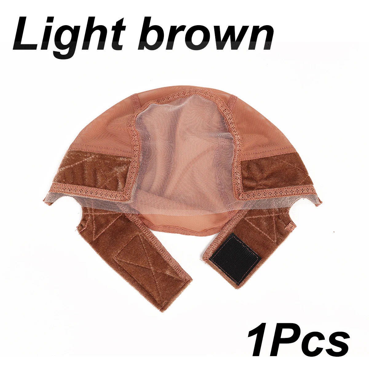 Lace Wig Cap for Women, U Part Wig Making Cap with Adjustable Velvet Wig Grip Band, Nude Hair Net Headband Wig Cap