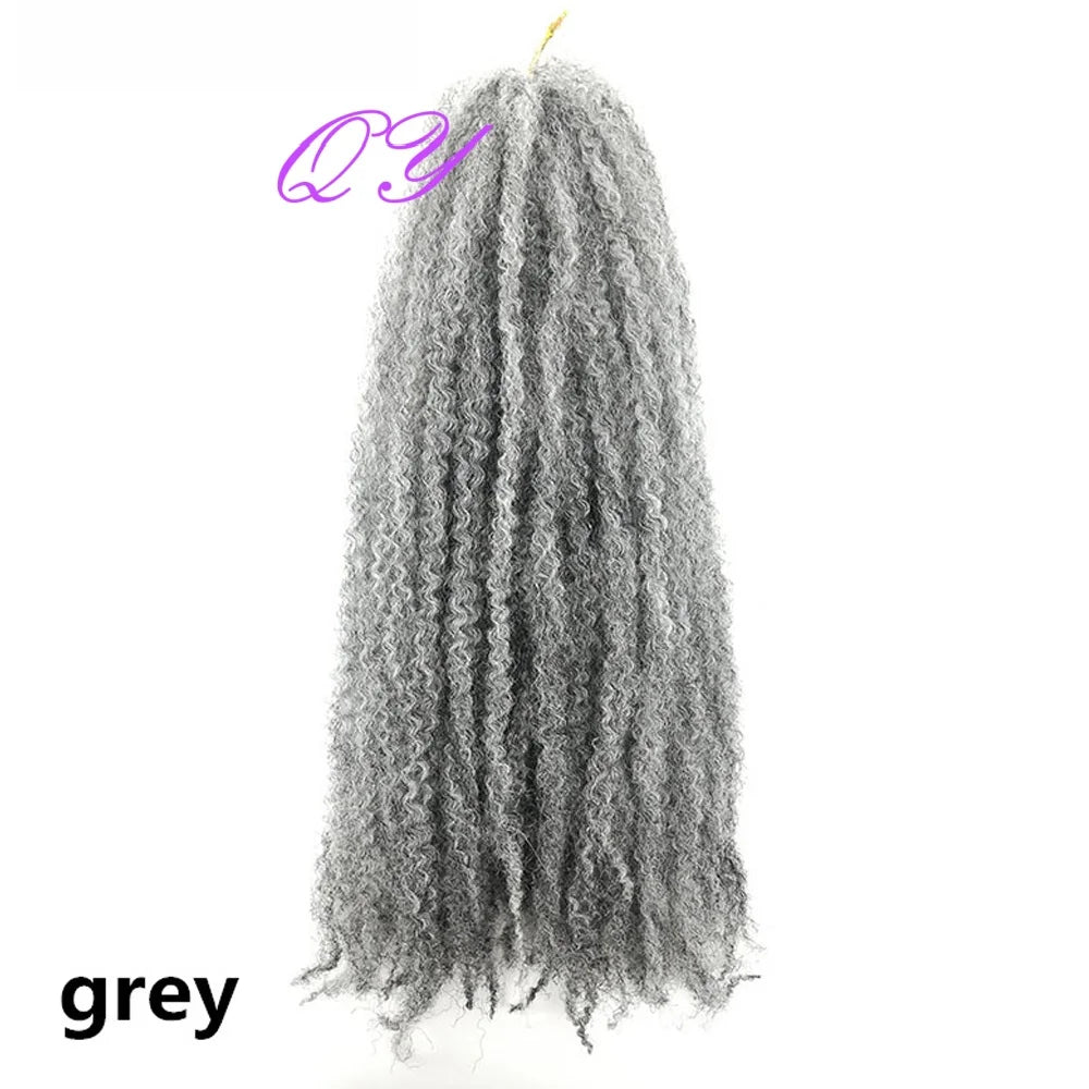 2 pcs Marley Twists Hair Braiding hair synthetic afro kinky Crochet  Braiding Hair Extensions for women