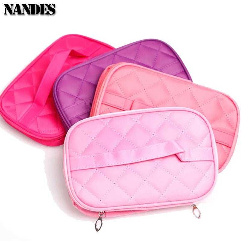 Cosmetic Box Female Quilted Professional Multifunctional Large Capacity Storage Travel Toiletry Waterproof Handbag Make Up Women