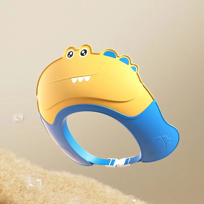 Gorros de baño para bebés, protectores de oído infantiles, gorro de ducha para niños, protector de cabeza para baño, gorro de ducha ajustable para lavar el pelo