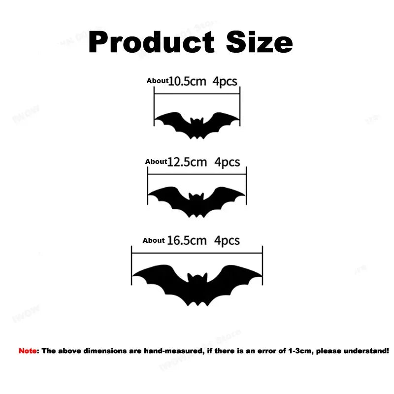 Halloween Bat Decor Night Light 3D Purple Lights Wall Sticker for Self-adhesive Decor Garden Backyard Halloween Party Decoration