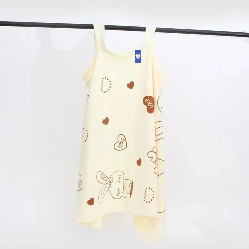 Toalla de baño portátil Love Rabbit, engrosada, para adultos, para mujer, falda de baño para secar el pecho, falda de vapor absorbente de sudor, sauna
