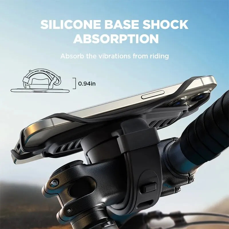 Soporte para teléfono Joyroom para bicicleta, soporte para teléfono de motocicleta, compatible con teléfonos grandes de 7.2'', soporte para teléfono ultraestable para bicicleta
