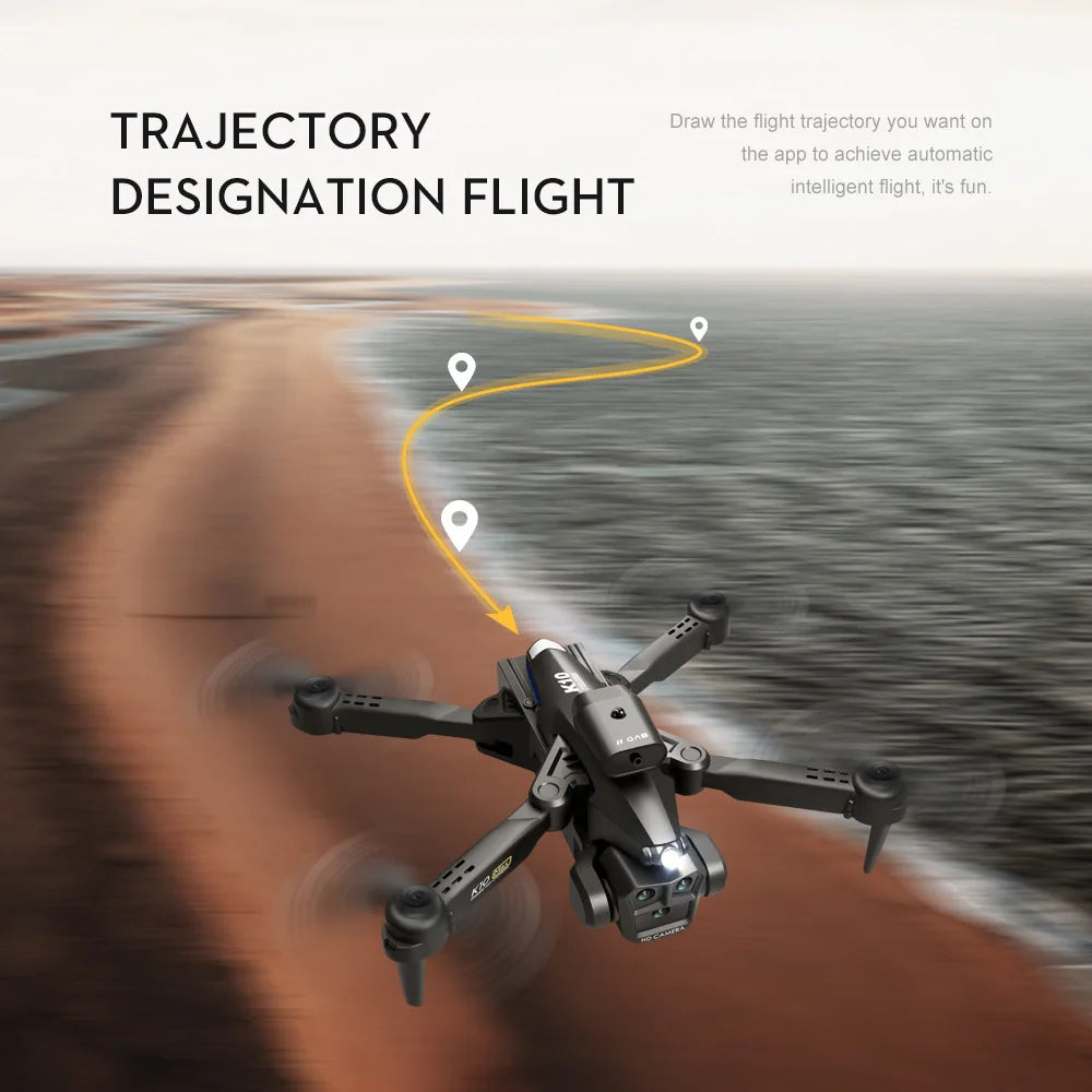 New Carbon Fiber Drone Triple HD Camera Aerial  OAS Remote Control Aircraft Optical Flow Quadcopter Kid Gifts