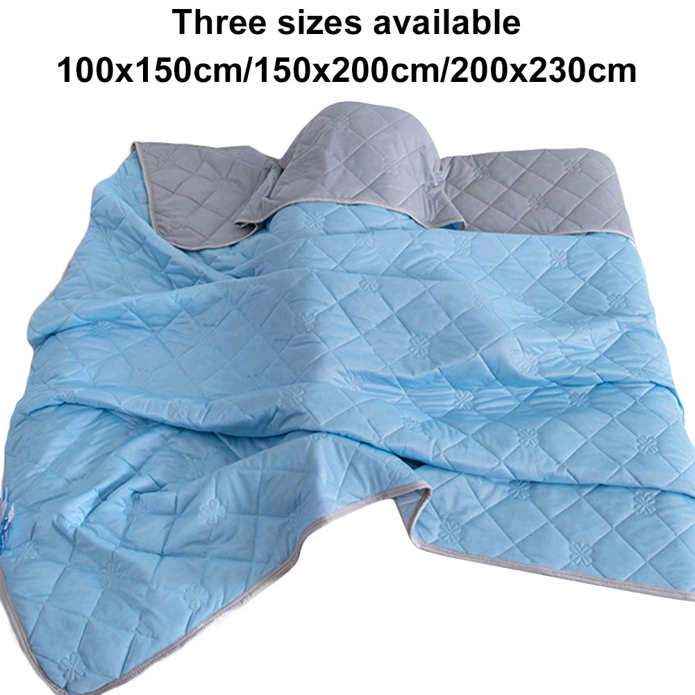 Cooling Blanket for Bed Silk Air Condition Comforter Lightweight Cooled Summer Quilt with Double Side Cold&Cooling Fabric GradeA