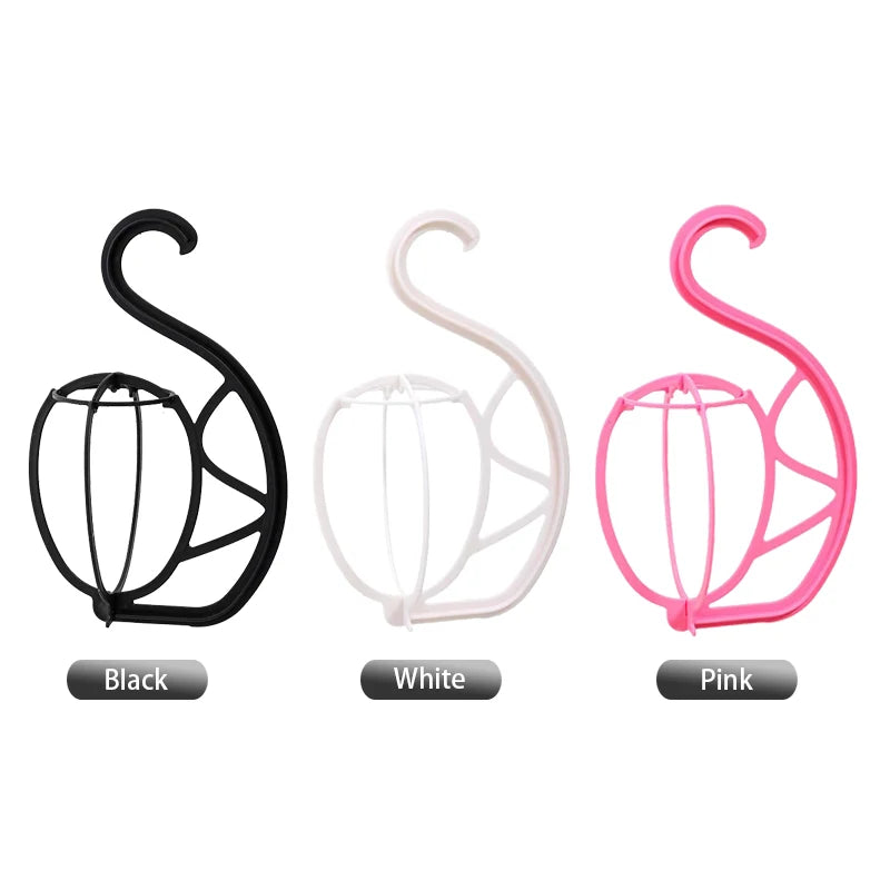 Hanger Wig Head Stand For Multiple Wigs Black Pink White Wig Holder Hat Wigs Dryer Display Styling Tools Hair Storage Rack