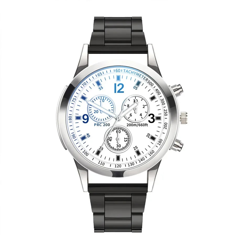 Nuevo reloj de hombre, banda de lujo, reloj redondo, moda, Blu-ray, reloj romano para hombre, relojes para hombre, שעון ספורט, часы мужские наручные
